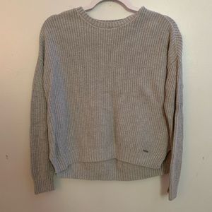 Warm simple gray cropped sweater